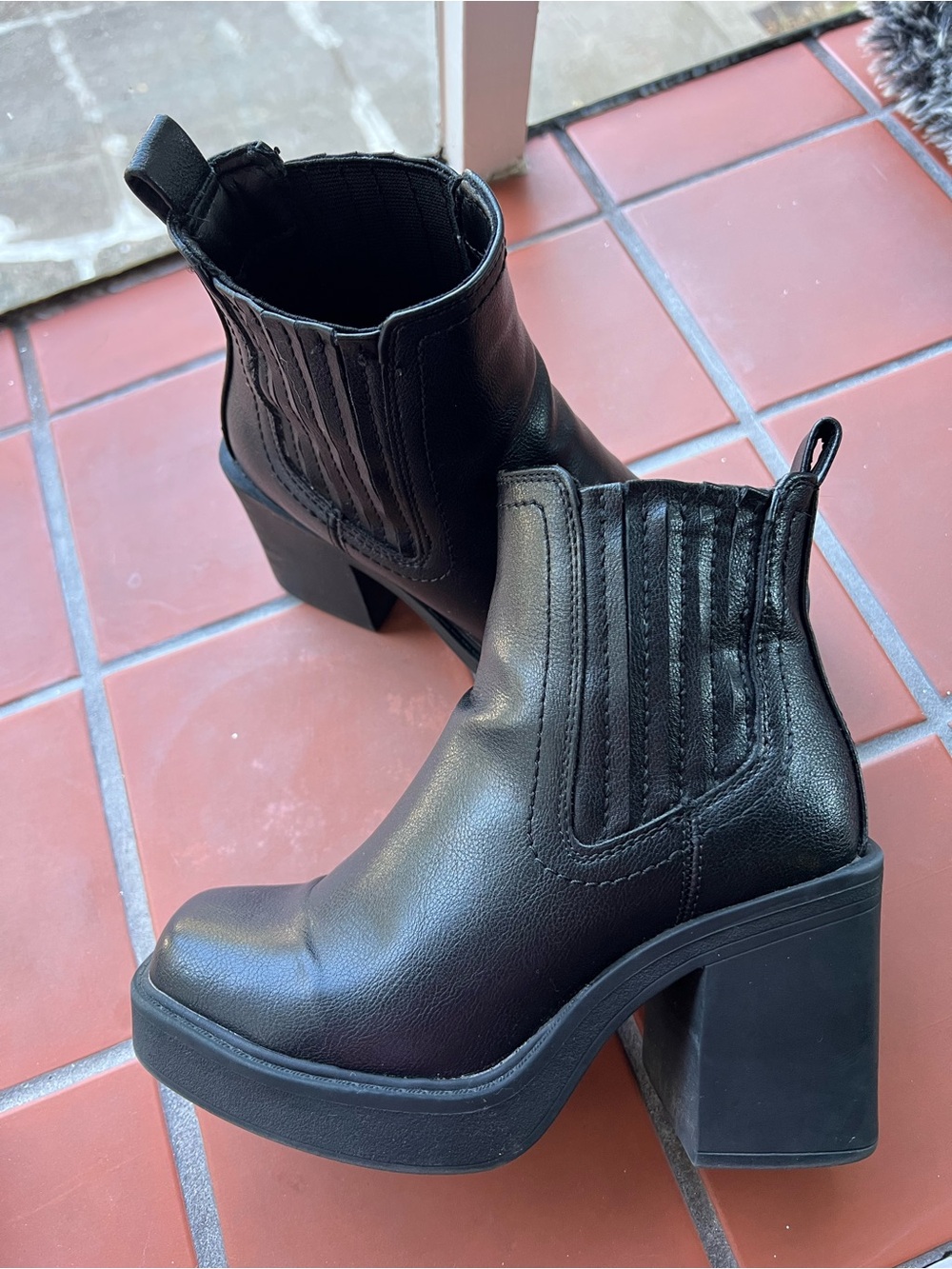 MIA Black Platform Ankle Boots - Women's